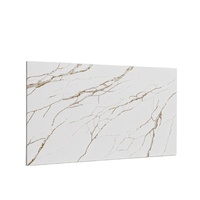 Plan de travail moderne en quartz de jade nuageux sans silice, veiné or, 18 mm, Calacatta Gold Premium, 3200x1600 mm, pour meubles de salle de bain et tables