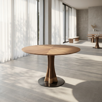 Meubles d'intérieur, salle à manger, table à manger ronde en bois, hôtel, appartement, loft, style japonais, table à manger en bois