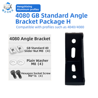Connecteur d'angle en aluminium à fente en T 4080, support triangulaire à 90 degrés de 3 mm, fixation de profilé standard européen