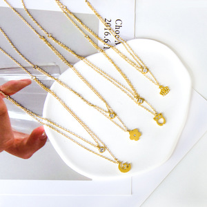 Conjunto de collar con colgante de cruz de acero inoxidable, diseño de corona de corazón, joyería de regalo para mujer, estilo minimalista a la moda - Product Image 3