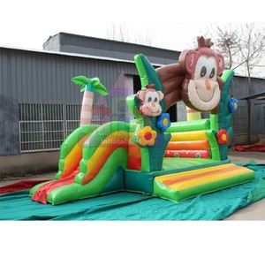 Alquiler Comercial de Castillo Inflable con Tobogán con Certificación CE, Temática de <span class=keywords><strong>Monos</strong></span>, Personalizable, Fácil de Instalar para Fiestas en el Patio Trasero - Product Image 3