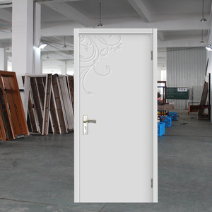 Puerta Exterior Antirrobo Minimalista de Madera Blanca TECHTOP para Apartamentos y Uso Comercial, Resistente al Fuego 1.5h, Núcleo Reforzado de Seguridad - Product Image 3