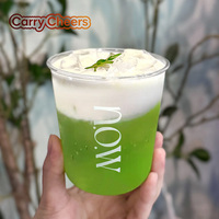 Gobelets en plastique jetables transparents en PET imprimés sur mesure avec logo pour boissons froides, café, matcha, emballage à emporter