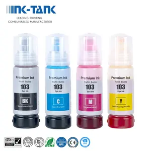 Epson EcoTank L3150 L1110 L5190 L3100 L3252 yazıcı için mürekkep tankı 103 Premium uyumlu su bazlı şişe dolum mürekkep Encre