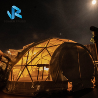 Dômes géodésiques de 6 m, tentes de glamping, demi-cercle, dôme de glamping