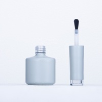 Bouteille en verre vide pour vernis à ongles, mini format 5ml 8ml, vente en gros OEM/ODM, flacon plat pour gel UV avec pinceaux et bouchons électroplaqués