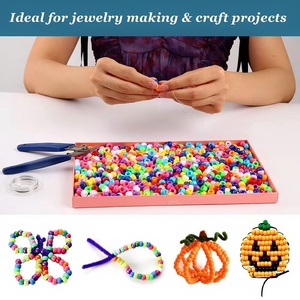 500g/bag <strong>Large</strong> Package Acrylic <strong>Beads</strong> 6x9mm Big Hole Pony <strong>Beads</strong> Fashion Hair <strong>Beads</strong> Kids DIY Hair Accessories - Product Image 5