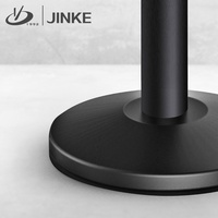 Poteau de barrière de ligne de file d'attente en métal rétractable de 8cm avec barrière de trafic de ceinture d'avertissement pour un contrôle efficace des foules