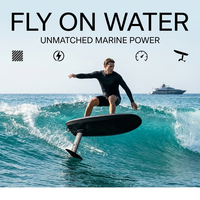 Prix Réduit Hydrofoil Électrique Noir Mat Carbone Haute Puissance Jet IP68 8KW 7000 RPM CE MSDS Stock Local USA UE UK