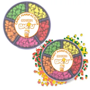 Latest Sweets Manufacture Product Tiny Tangy Sour Crunchy Dual Flavoured Candy Mixed Fruit Flavors Sweets