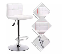 Chaise de bar moderne et simple, tabourets pivotants en cuir PU, chaise de bar avec dossier, populaire sur internet, chaise de bureau à domicile