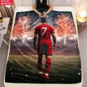 Manta de Franela con Diseño de Jugador de Fútbol Americano y Fuegos Artificiales, Reversible, Suave al Tacto, para Cama, Sofá o Sillón, con Impresión Personalizada - Product Image 2