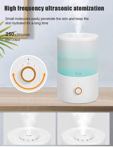 Humidificateur de bureau OEM 3,3 L |   Diffuseur d'huiles essentielles intelligent à brume fraîche, à remplissage par le haut, avec contrôle de l'humidité par bouton, LED aromatique pour hôtel - Product Image 6