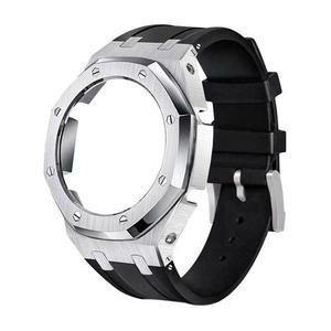 Kit de Modification de Montre G-Shock GA2100 Tendance avec Bracelet en Caoutchouc, Lunette en Métal et Boîtier en Acier Inoxydable pour <span class=keywords><strong>GA2110</strong></span>, avec Couronne - Product Image 2