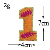 En gros, patchs lettres thermocollants brodés, à paillettes, en chenille et en PVC pour équipes de baseball et softball, pour chapeaux et vêtements