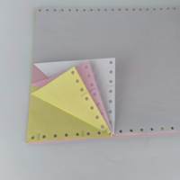Papier autocopiant multicolore personnalisé pour impression de formulaires de commandes financières avec alimentation par tracteur