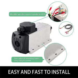 Kit de Motor de Husillo Refrigerado por Aire de Alta Velocidad de 2.2KW con Inversor VFD ER20 24000rpm para Máquina CNC Router, Grabado y Trabajos en Madera - Product Image 3