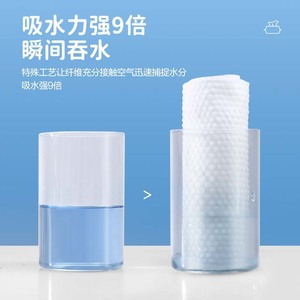 Serviettes jetables pour le visage Kefu Home Care, en coton doux, extra larges et épaisses, pour le nettoyage à sec et humide des bébés, 50 serviettes par paquet - Product Image 1