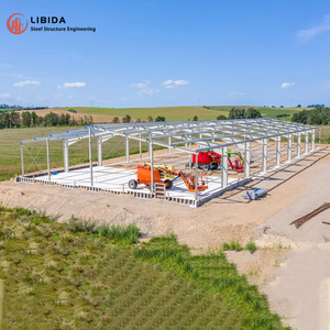 Kit de stabilisation Structure en acier Étable à vaches Ferme laitière préfabriquée Étable Ferme Bâtiment préfabriqué en acier - Product Image 3