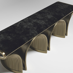 Tabouret à chaussures italien de luxe en acier inoxydable haut de gamme banc de <span class=keywords><strong>lit</strong></span> long poufs pour chambre à coucher caractéristiques d'entrée souples pour les concepteurs de villas - Product Image 6