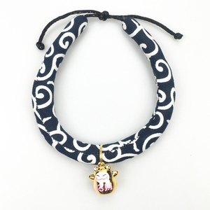 Adorable <span class=keywords><strong>collar</strong></span> de gato de Navidad con campana de la suerte estilo japonés hecho a mano estampado <span class=keywords><strong>Collar</strong></span> gatitos Halloween Navidad, etc. - Product Image 5