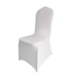 100pcs/Box White Universal Stretch Polyester Spandex Arch Chair Cover For Wedding Banquet Party Hotel Seat Decoration