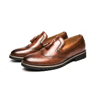 Nouvelle mode chaussures en cuir pour hommes chaussures décontractées et de bureau hommes all-match chaussures habillées en cuir mocassins fabrication en gros