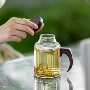 Théière en verre Dun Dun Pot avec couvercle et paille, infuseur à thé de 500 ml pour la maison et le bureau - Product Image 3