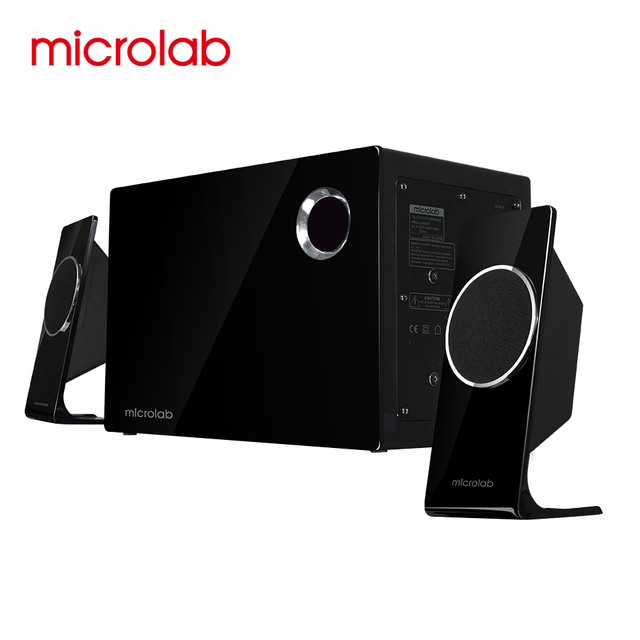 Microlab M660BT 2.1 Speaker System Double-Cavity Subwoofer Wooden Cabinet 52W RMS Output Computer Mobile Phone Home Theatre