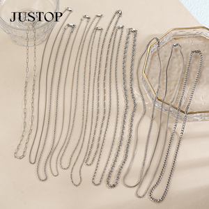 Chaînes longues unisexes en acier inoxydable, chaîne à maillons, OEM/vente en gros, plaqué or/argent personnalisé, style européen et américain, tendance - Product Image 6