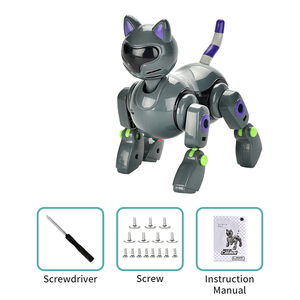 DIY gato robot de juguete para los niños la montado robot de juguete con sonido luz separar robot - Product Image 2
