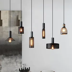 Lampu gantung dekoratif, lampu gantung industri loteng lampu liontin besi untuk restoran Bar Hotel rumah