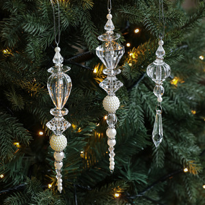 Adorno Colgante de Cristal Acrílico Transparente al por Mayor, Decoración Navideña, Adorno Colgante para Árbol de Navidad - Product Image 3