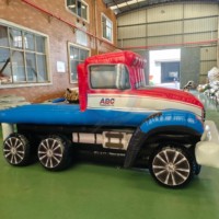 Modèle de camion gonflable en PVC imprimé UV, imperméable, publicitaire, promotionnel, personnalisé, pour l'affichage de véhicules automobiles, résistant au vent, avec pompe électrique, jouets
