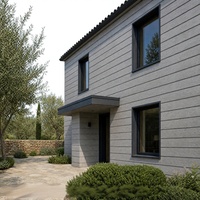 Panneau de façade en fibro-ciment à grain de bois GB8624 A1 12 mm 200x2440 mm pour revêtement mural extérieur sur mesure