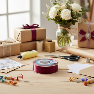 ริบบิ้นผ้าซาตินอิลัน 1.0 ซม. 25 หลา สีเบอร์กันดี D27 - Product Image 2