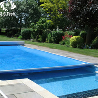 Water Crown SGC001 Automatische Solar-Poolabdeckung Quadratisches Polycarbonat-Design mit CE-Zertifizierung und 24V-System