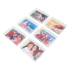Boîte <span class=keywords><strong>de</strong></span> rangement pour cartes photo <span class=keywords><strong>de</strong></span> <span class=keywords><strong>bureau</strong></span>, petite boîte <span class=keywords><strong>de</strong></span> rangement pour jouets avec 6 boîtes photo personnelles transparentes 26028 4*6 pouces en plastique PS - Product Image 3