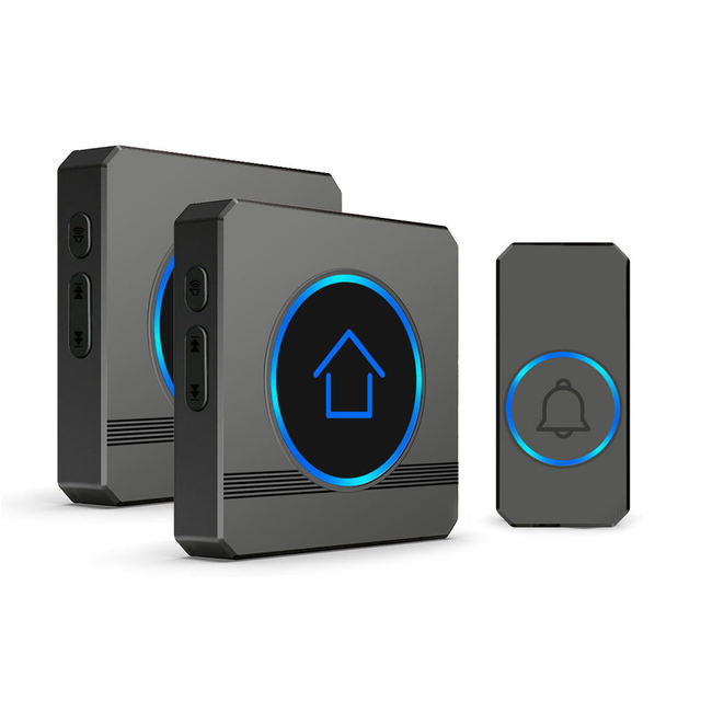 Smart Wireless Doorbell 1to2 Plug in Waterproof Operating 1,000 Feet Long Range Cordless Doorbell with 60 Chimes 5 Volume Levels