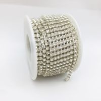 SINRONG gros couture de strass brillants chaîne verre cristal rouleau chaussures et décorations de sac