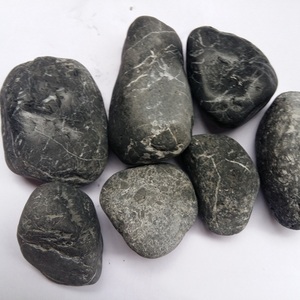 Pierres naturelles polies noires, 12 tailles, toutes tailles, pour décoration de jardin - Product Image 1