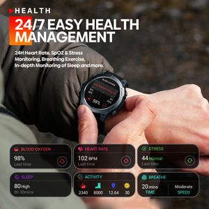Zeblaze Stratos 3 AMOLED Smartwatch 1,43 inch IP68 waterdicht Bluetooth-oproepen GPS sport fitness smartwatch - Product Image 5