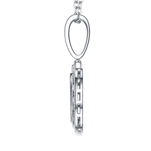 <span class=keywords><strong>Collana</strong></span> <span class=keywords><strong>con</strong></span> Ciondolo Personalizzato Hip Hop <span class=keywords><strong>con</strong></span> Lettera VVS Moissanite, <span class=keywords><strong>in</strong></span> <span class=keywords><strong>Argento</strong></span> <span class=keywords><strong>925</strong></span> Placcato Platino, Stile Iced Out Cuban Link, Gioielleria Fine - Product Image 2