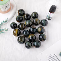 Vente en gros de boules de pierres précieuses naturelles polies, artisanat en cristal, boule de pierre œil de tigre bleue, décoration Feng Shui