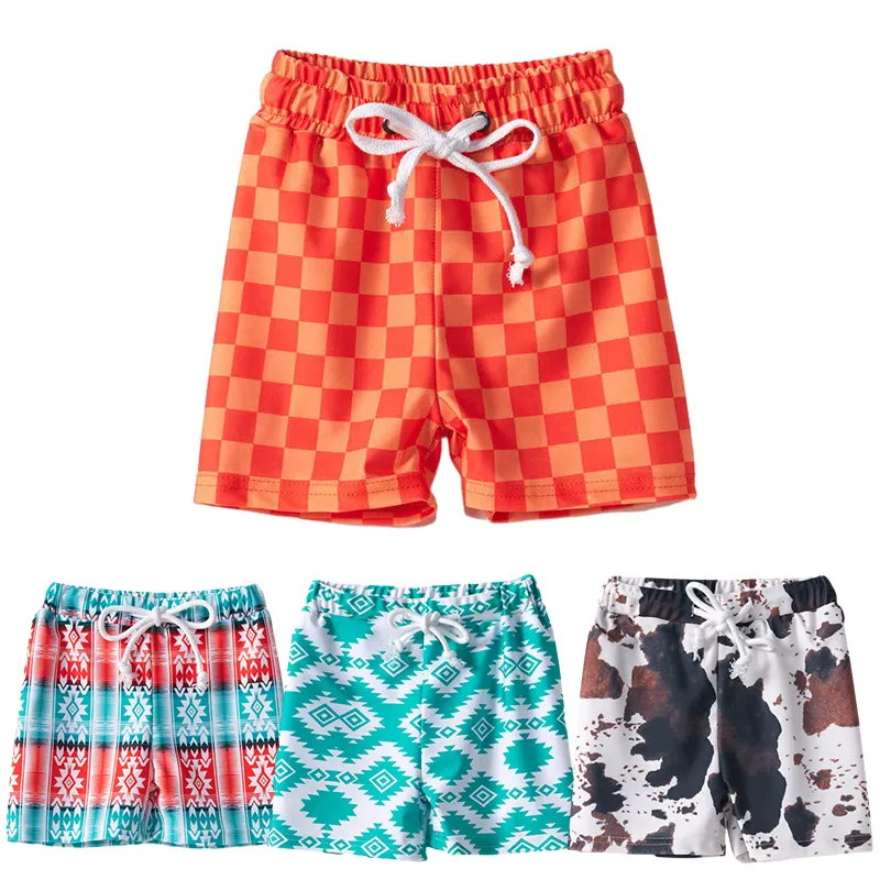 Benutzer definierte Logo Jungen Kind Quick Dry Beach Board Shorts Kinder Badehose Bade bekleidung Beach Shorts mit Mesh Futter