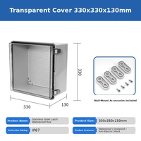 Boîtier étanche extérieur en ABS IP67 avec couvercle transparent et fermoir à clip pour vidéosurveillance et irrigation