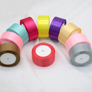 批发古典风格 4CM*25Y 纯色装饰涤纶缎带卷，用于花束礼品盒包装 - Product Image 5