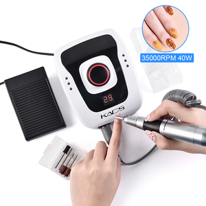 เครื่องเจียรเล็บไฟฟ้า 35W 35000 รอบต่อนาที แบบพกพา ทำจากพลาสติก สำหรับทำเล็บมือ เล็บเท้า ตะไบเล็บ ตัดแต่งเล็บ ใช้ในร้านเสริมสวยหรือที่บ้าน สำหรับงานศิลปะบนเล็บ - Product Image 3