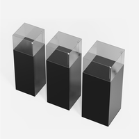 Vitrine de musée, socles en acrylique noir, présentoir en cube, socle de présentation pour musée