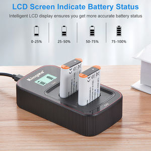 KingMaแบบชาร์จไฟได้แบตเตอรี่ลิเธียมNP-BX1 (2 Pack) dual Micro USB ChargerสำหรับSONY RX100 M2 RX100 II RX100III - Product Image 4